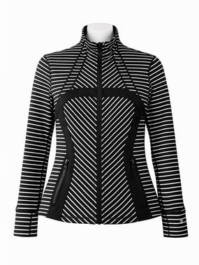 Size 6 lululemon Women’s Define Jacket Luon Black White Stripe Full Zip